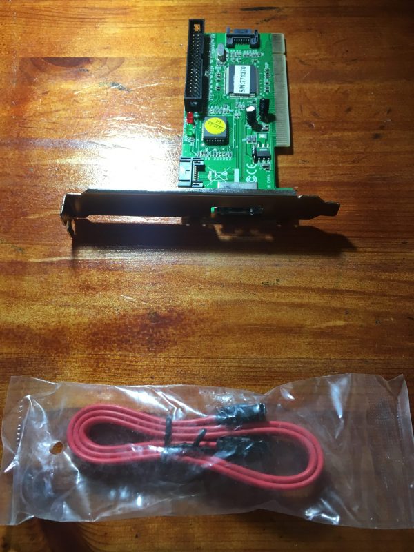 כרטיס פנימי למחשב נייח בחיבור PCI לחיבור דיסק SATA פנימי וחיצוני